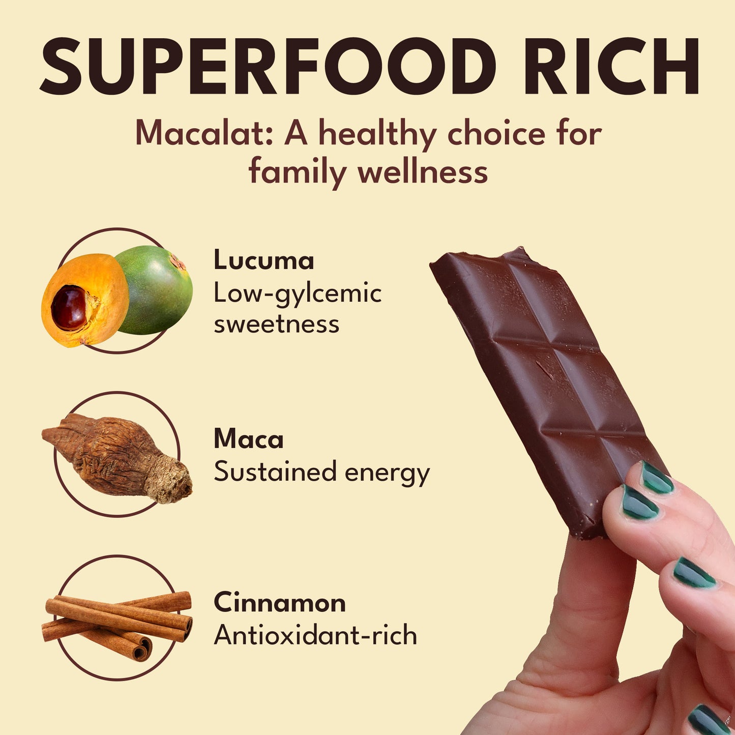 Macalat Organic Sweet Dark Chocolate Bar