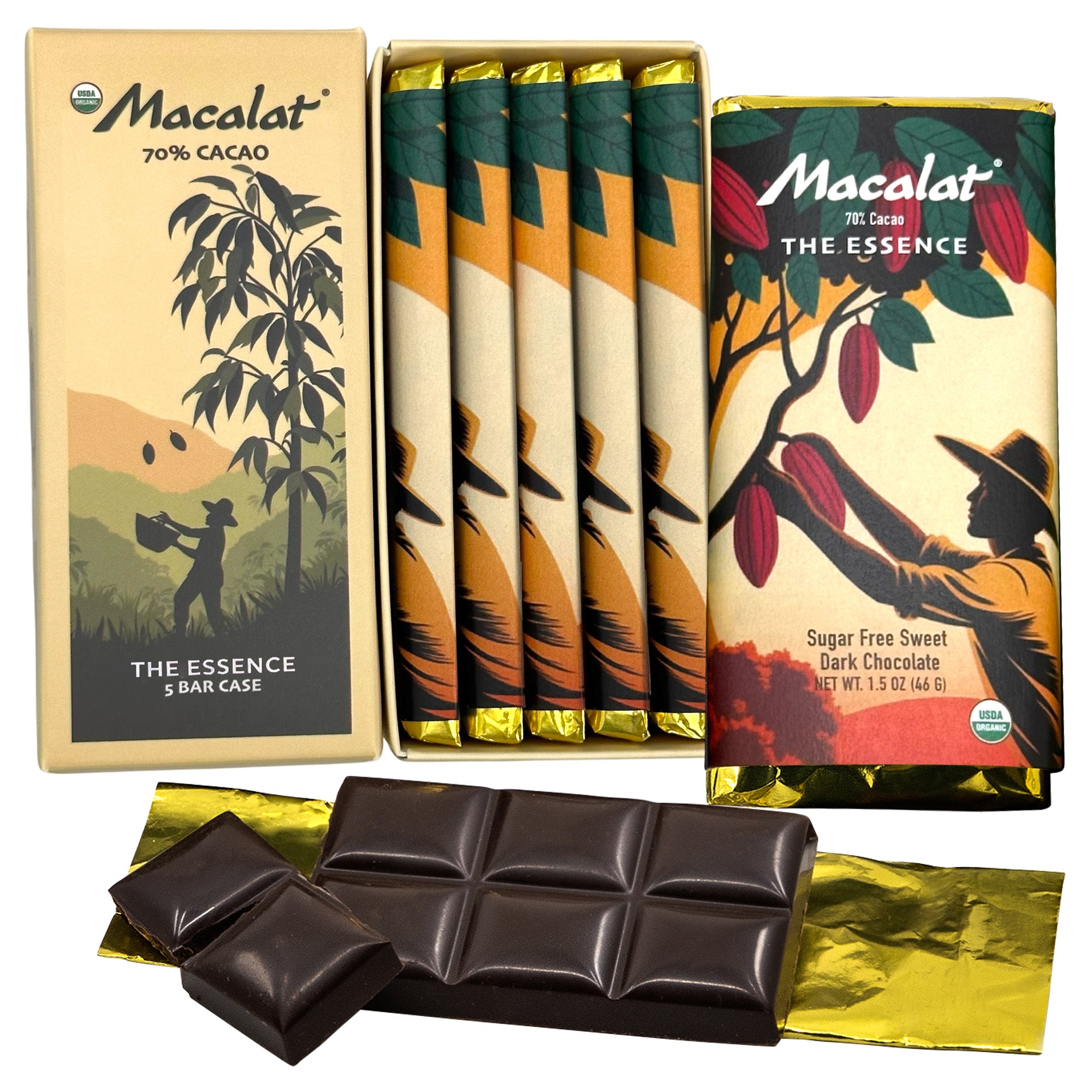Macalat The Essence Bar - Macalat Sugar Free Sweet Dark Chocolate