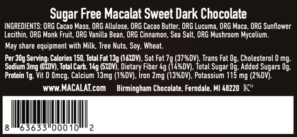 Macalat Organic Sweet Dark Chocolate Bar